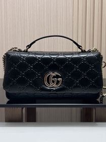 GG original lambskin milano small top handle bag 806016-2 black