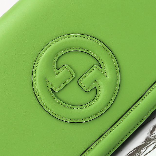 GG original calfskin blondie large top handle bag 815716 green