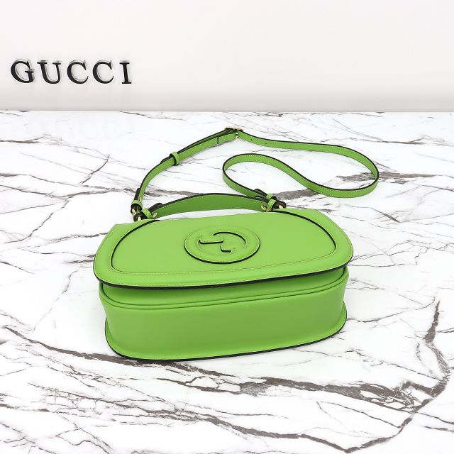 GG original calfskin blondie large top handle bag 815716 green