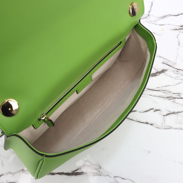 GG original calfskin blondie large top handle bag 815716 green