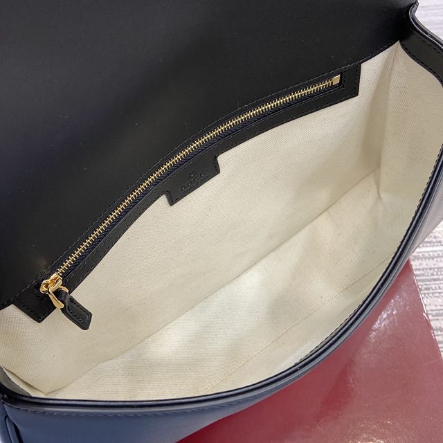 GG original calfskin blondie large top handle bag 815719 black