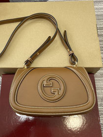 GG original calfskin blondie small shoulder bag 815700 brown
