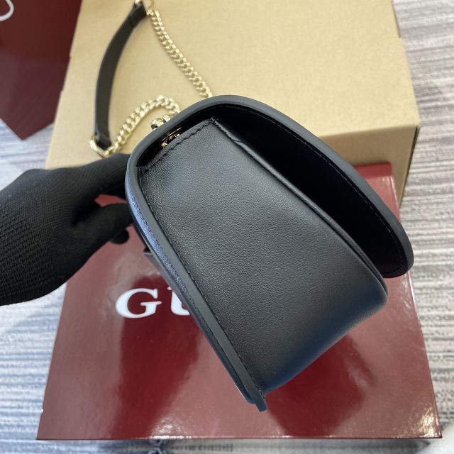 GG original calfskin blondie small shoulder bag 815711 black