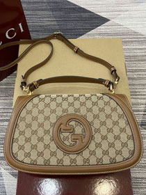 GG original canvas blondie large top handle bag 815716 brown