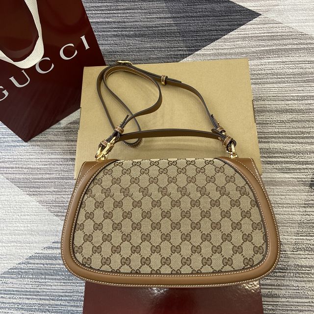 GG original canvas blondie large top handle bag 815719 brown