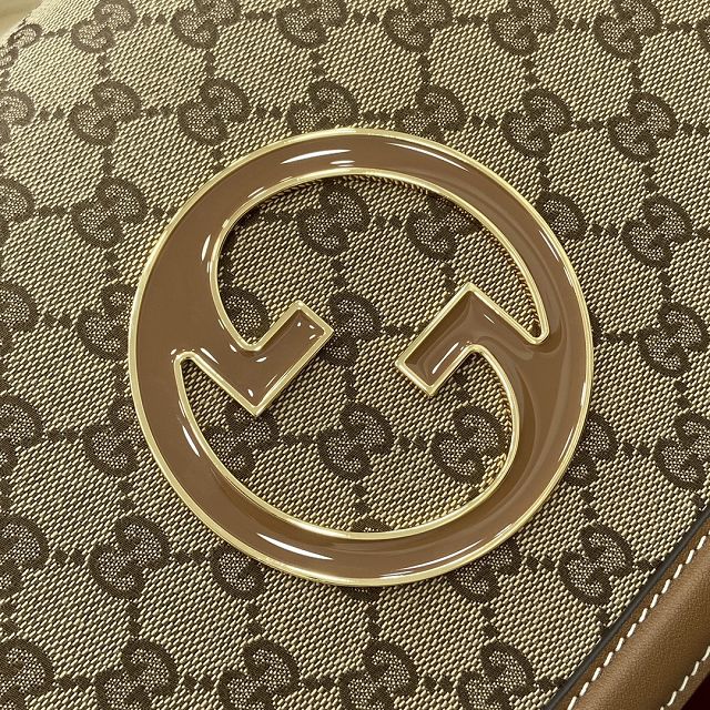 GG original canvas blondie large top handle bag 815719 brown