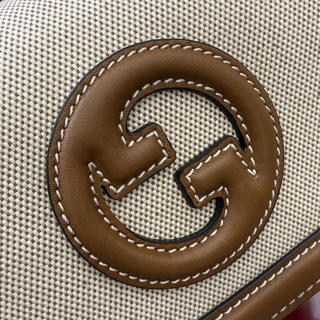 GG original canvas blondie small shoulder bag 815700 brown&white