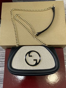 GG original canvas blondie small shoulder bag 815711 black&white