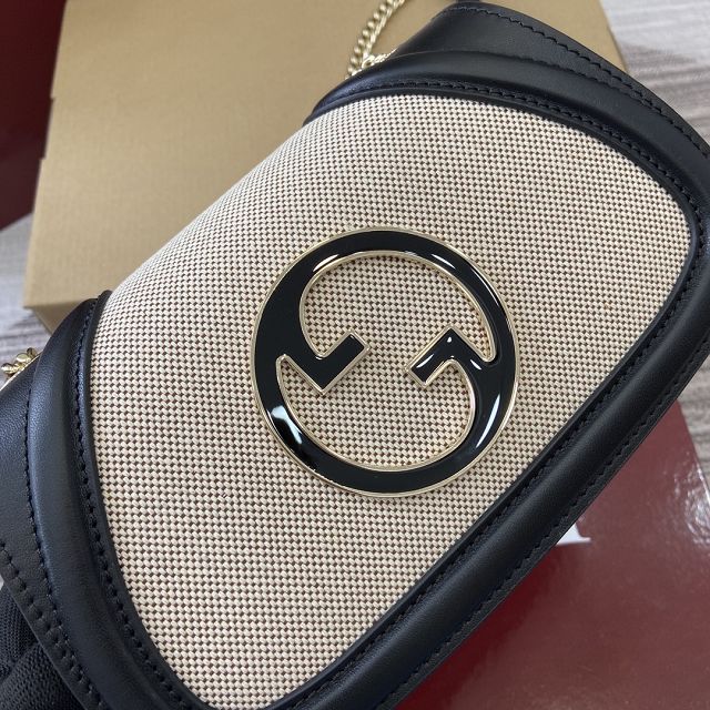 GG original canvas blondie small shoulder bag 815711 black&white