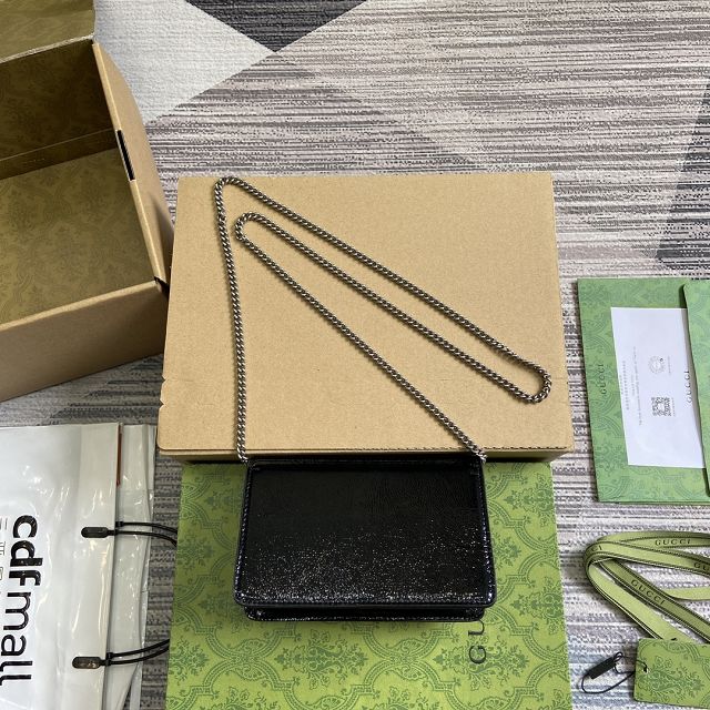 GG original shiny calfskin dionysus mini bag 795368 black