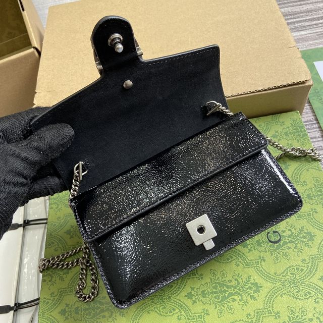 GG original shiny calfskin dionysus mini bag 795368 black