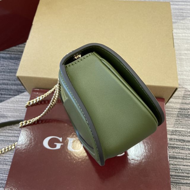 GG original suede calfskin blondie small shoulder bag 815711 green