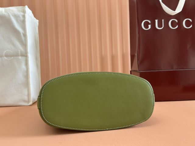 GG original calfskin 73 medium bucket bag 833660 green