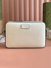 GG original calfskin supreme small crossbody bag 795465 white