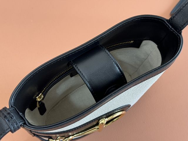 GG original canvas 73 small bucket bag 833665 black