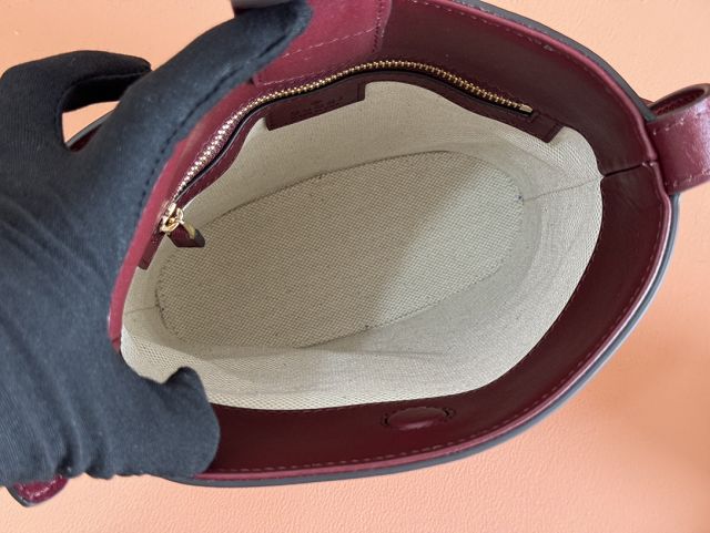 GG original calfskin 73 small bucket bag 833665 bordeaux