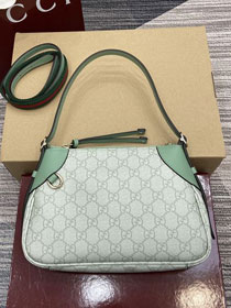 GG original canvas emblem small shoulder bag 815218 green