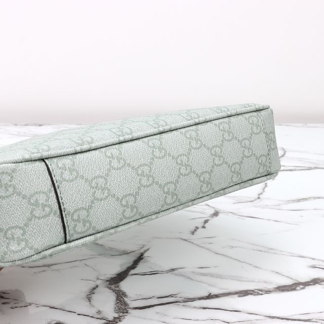 GG original canvas emblem small shoulder bag 815218 green