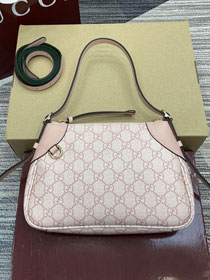 GG original canvas emblem small shoulder bag 815218 pink