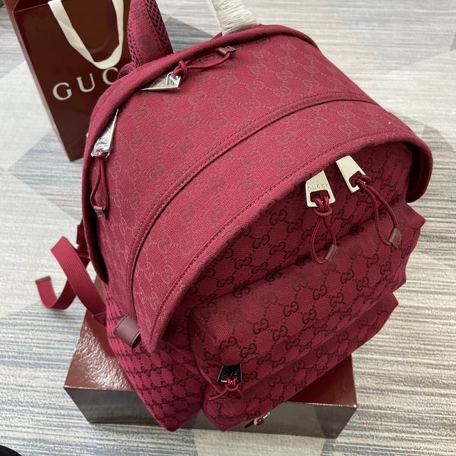 GG original canvas medium backpack 800265 red