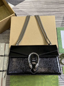GG original shiny calfskin dionysus medium shoulder bag 795005 black