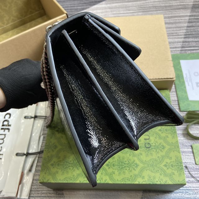 GG original shiny calfskin dionysus medium shoulder bag 795005 black