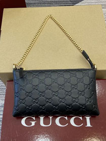 GG original calfskin chain pochette 779791 black