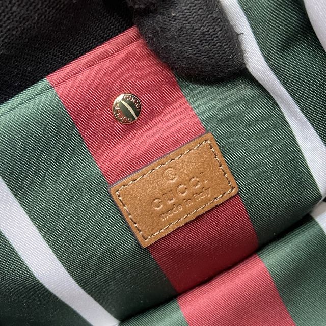 GG original calfskin emblem mini bucket bag 815118 brown