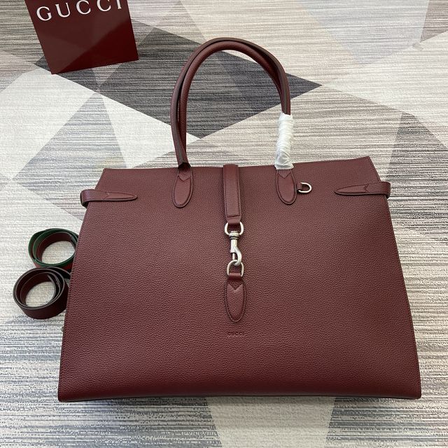 GG original calfskin large tote bag 796761 bordeaux