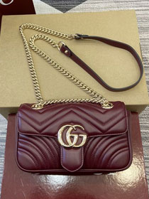 GG original calfskin marmont mini bag 446744 bordeaux