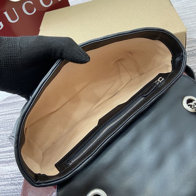 GG original calfskin marmont small shoulder bag 443497 black