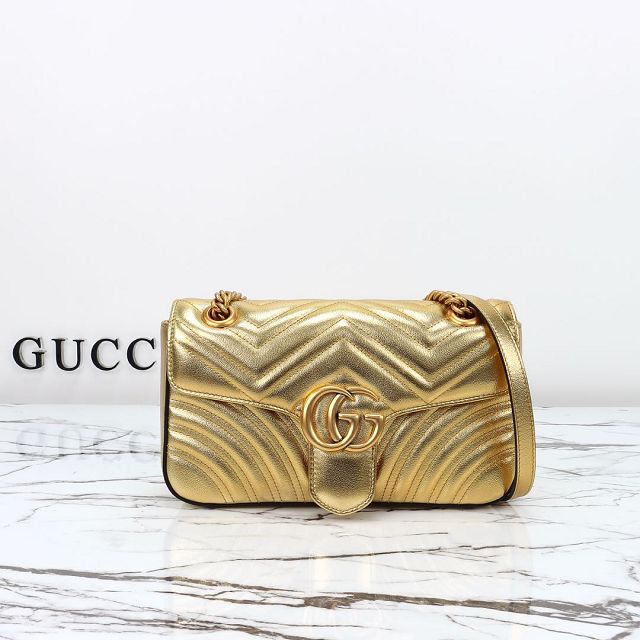 GG original calfskin marmont small shoulder bag 443497 gold