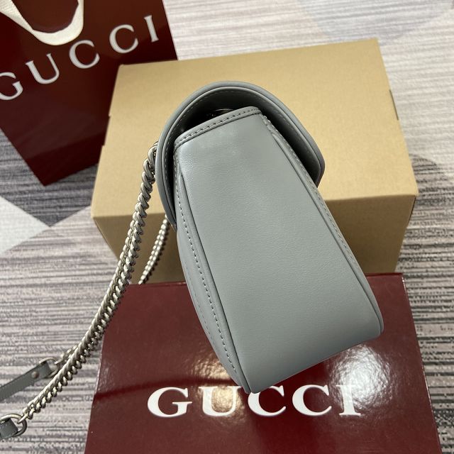 GG original calfskin marmont small shoulder bag 443497 grey