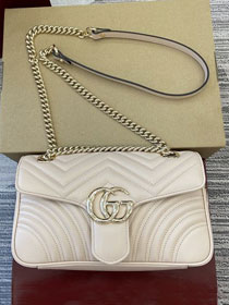 GG original calfskin marmont small shoulder bag 443497 light pink