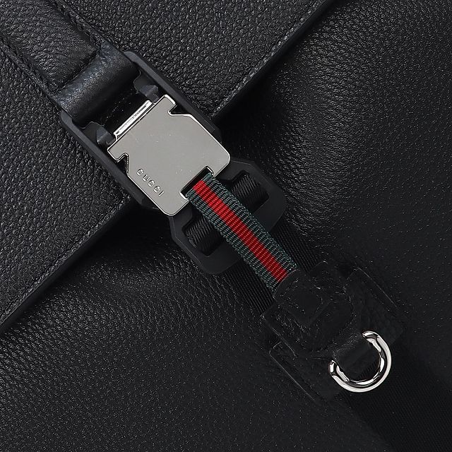 GG original calfskin medium backpack with web 816750 black