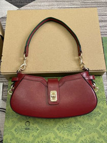 GG original calfskin moon side shoulder bag 786015 wine