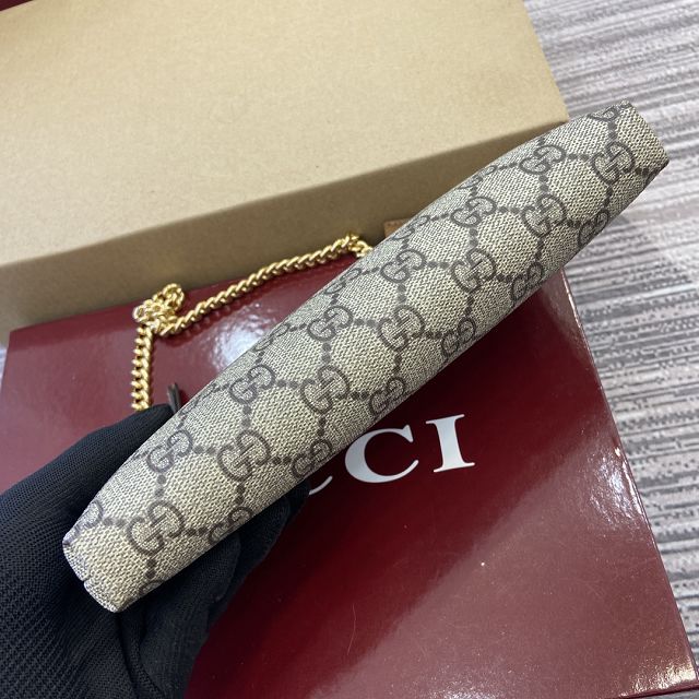 GG original canvas chain pochette 779791 brown