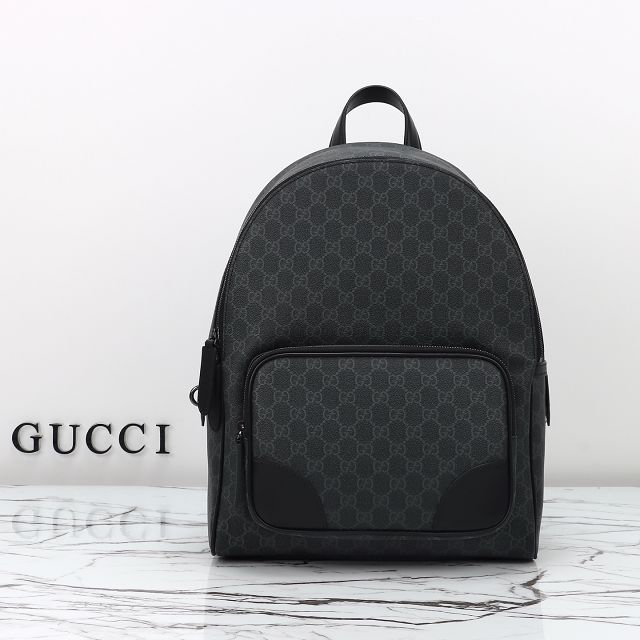 GG original canvas emblem medium backpack 821159 black