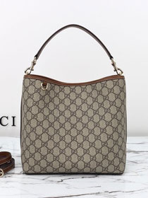 GG original fabric emblem medium bucket bag 815103 brown