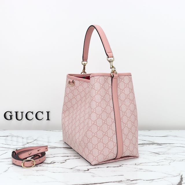 GG original fabric emblem medium bucket bag 815103 pink