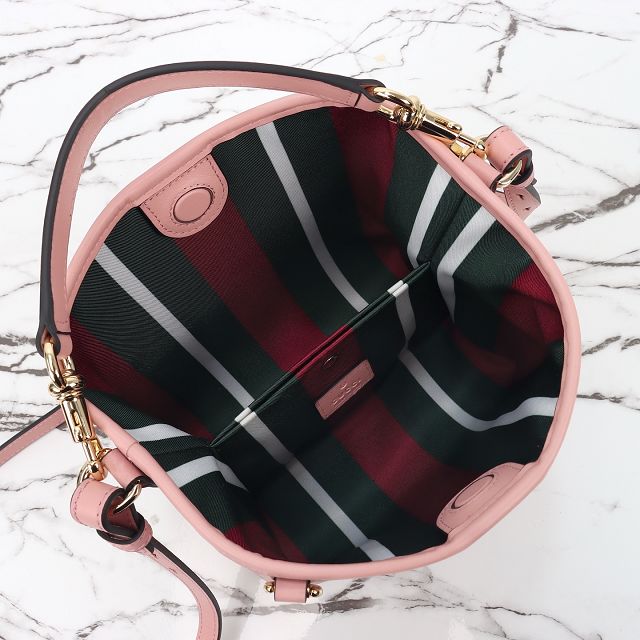 GG original fabric emblem mini bucket bag 815118 pink