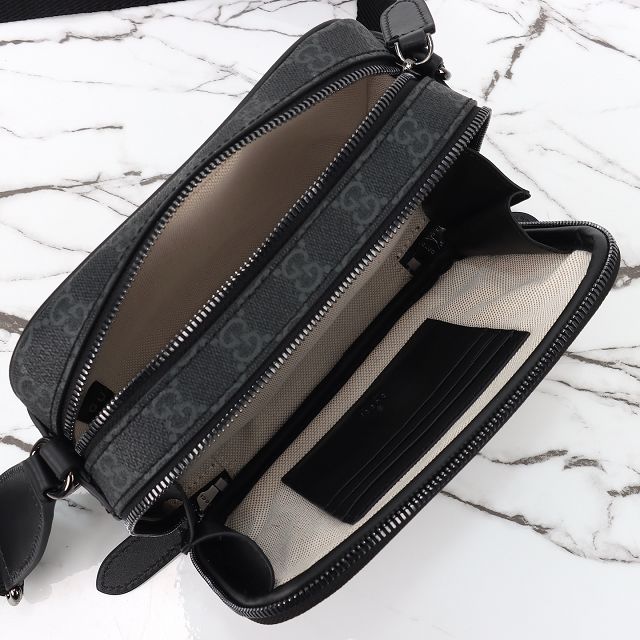 GG original canvas emblem mini crossbody bag 821217 black