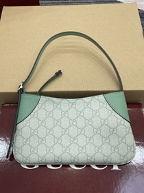 GG original canvas emblem small shoulder bag 820696 green