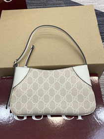 GG original canvas emblem small shoulder bag 820696 white