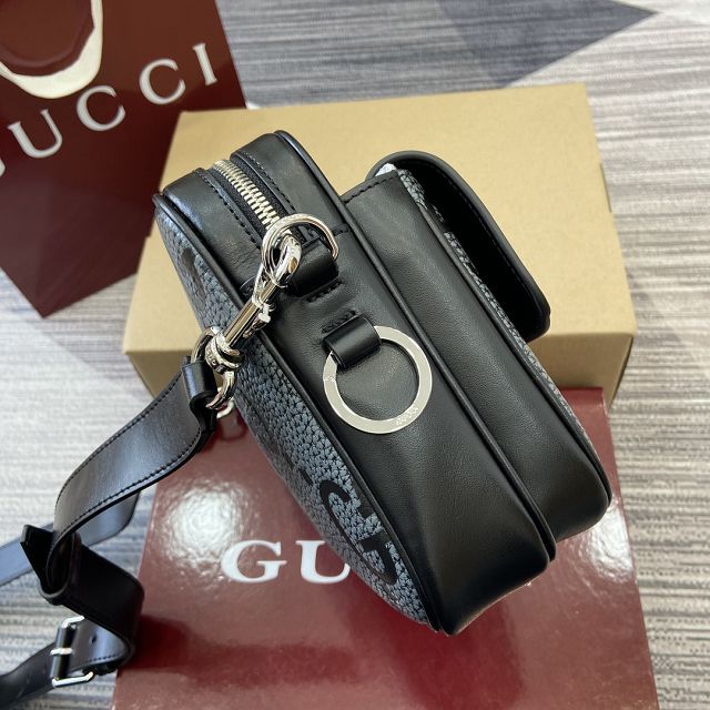 GG original canvas large crossbody bag 821616 black&grey