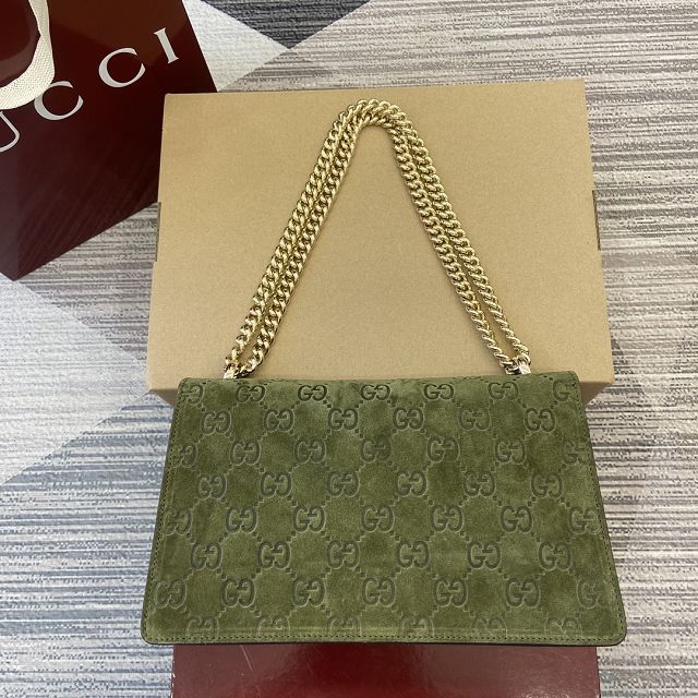 GG original suede dionysus medium shoulder bag 818145 green