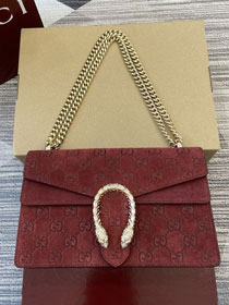 GG original suede dionysus medium shoulder bag 818145 red