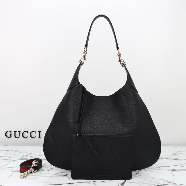 GG original calfskin B large shoulder bag 820169 black
