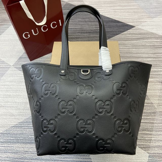 GG original calfskin jumbo GG medium tote bag 818771 black