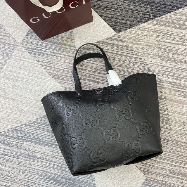 GG original calfskin jumbo GG medium tote bag 818771 black